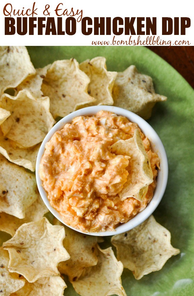 I can't believe how quick it was to make this buffalo chicken dip! A MAJOR crowd pleaser!